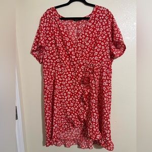 Shein faux wrap dress